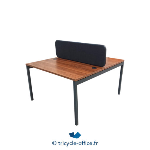 Tricycle-Office-mobilier-bureau-occasion-Bench-de-2-bois-foncé-séparateur-anthracite (2)