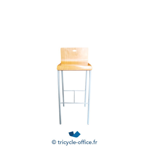 Tricycle-Office-mobilier-bureau-occasion-Chaise-haute-bois-piètement-gris (1)