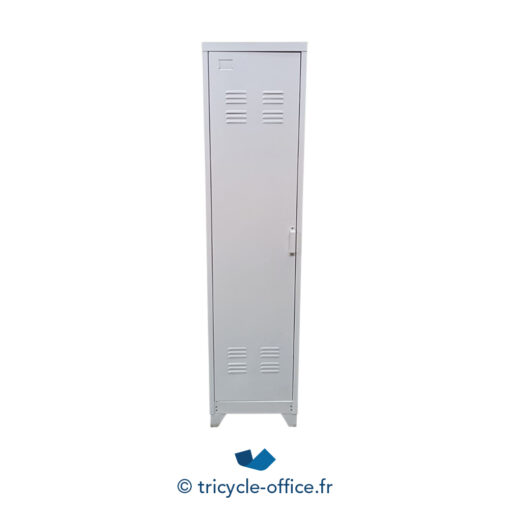 Tricycle-Office-mobilier-bureau-occasion-Vestiaire-en-métal-gris-181x43,5-cm