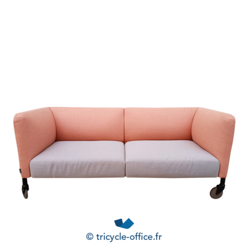 Tricycle-Office-mobilier-bureau-occasion-Canapé-CIDER-modèle-Valet-rose