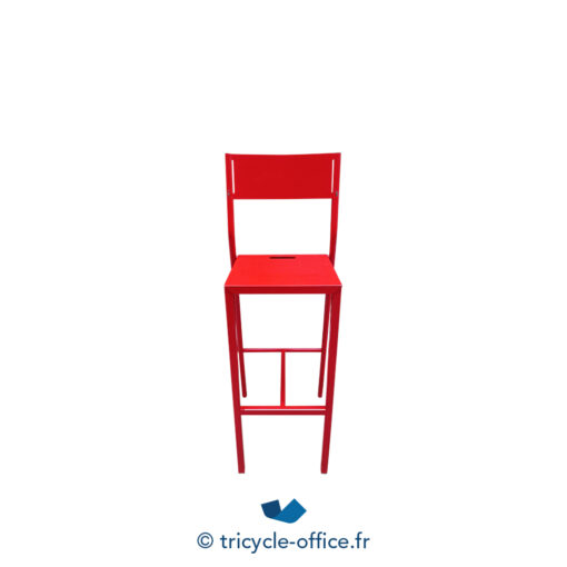 Tricycle-Office-mobilier-bureau-occasion-Chaise-haute-Take-rouge-en-métal (1)