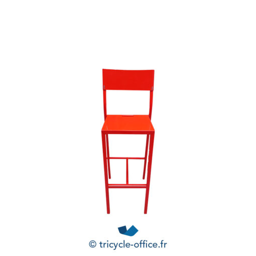 Tricycle-Office-mobilier-bureau-occasion-Chaise-haute-rouge en-métal (1)