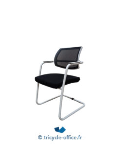 Tricycle-Office-mobilier-bureau-occasion-Chaise-visiteur-SITLAND-luge-noire-et-grise (3)