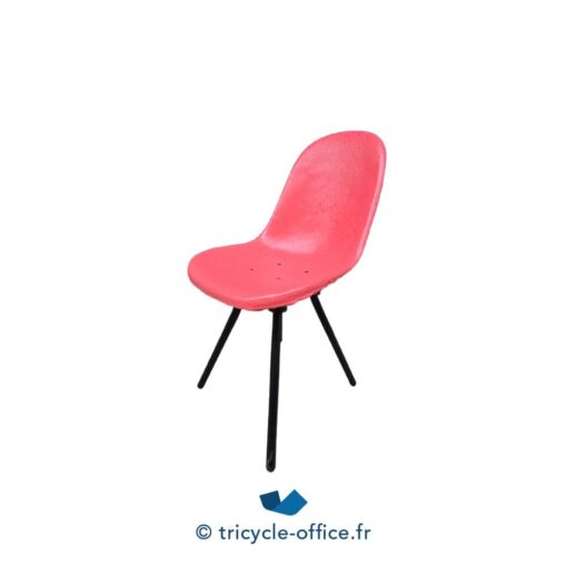 Tricycle-Office-mobilier-bureau-occasion-Chaise-visiteur-MAXIMUM-Gravêne-rouge