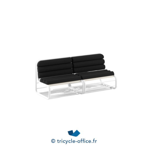 Tricycle-Office-mobilier-bureau-occasion-Canapé-2-places-MAXIMUM-Bultan-noir