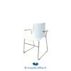 Tricycle-Office-mobilier-bureau-occasion-Chaise-visiteur-GIRSBERGER-blanche-accoudoirs