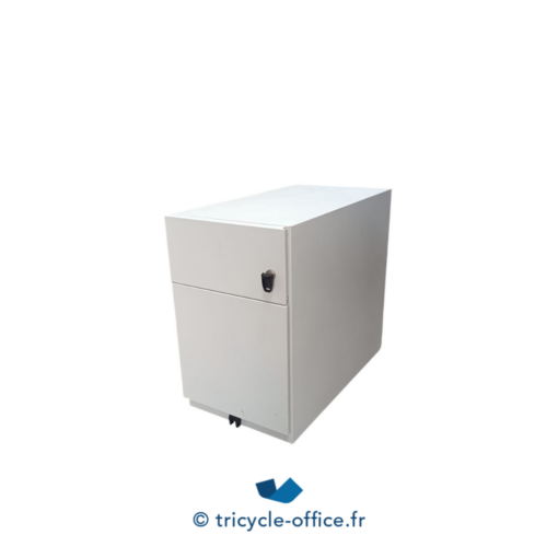 Tricycle-Office-mobilier-bureau-occasion-Caisson-blanc-2-tiroirs-blanc