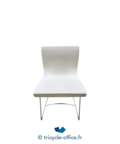 Tricycle-Office-mobilier-bureau-occasion-Chaise-visiteur-LIGNE-ROSET-blanche