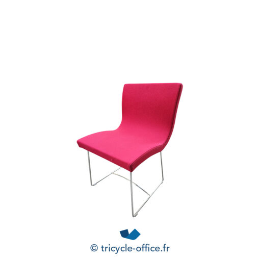 Tricycle-Office-mobilier-bureau-occasion-Chaise-visiteur-LIGNE-ROSET-rouge