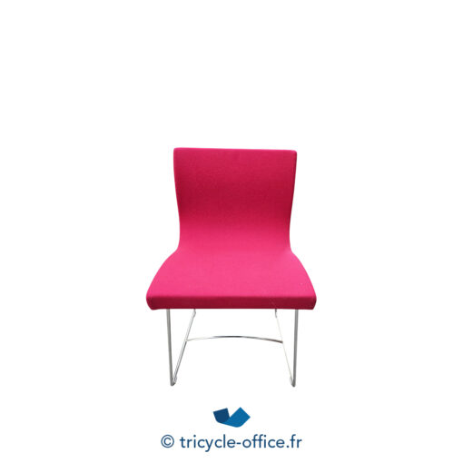 Tricycle-Office-mobilier-bureau-occasion-Chaise-visiteur-LIGNE-ROSET-rouge