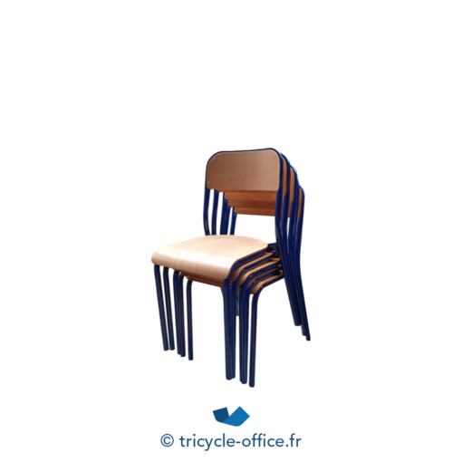 Tricycle-Office-mobilier-bureau-occasion-Chaise-d'école-structure-bleu (4)