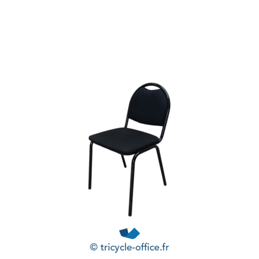 Tricycle-Office-mobilier-bureau-occasion-Chaise-visiteur-tissu-noir (2)