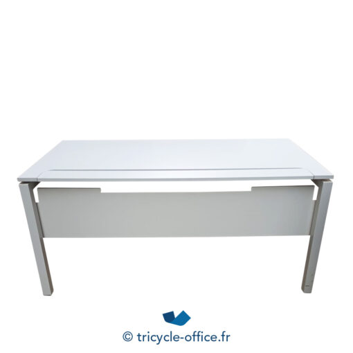 Bureau droit gris 160x80 cm - Occasion