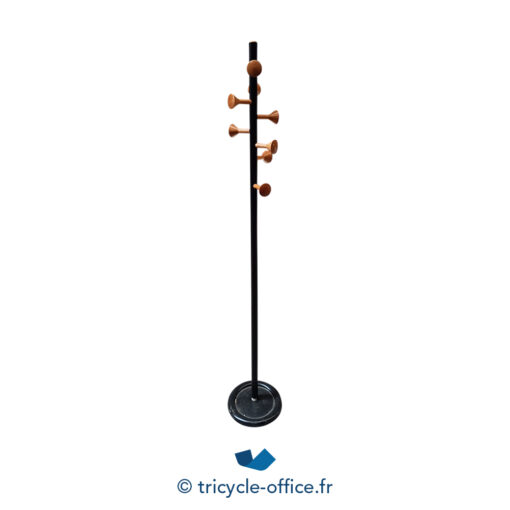 Porte-manteau noir 8 patères bois - Occasion