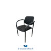 Tricycle-Office-mobilier-bureau-occasion-Chaise visiteur noire accoudoirs