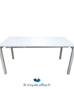 Tricycle-Office-mobilier-bureau-occasion-Bureau-droit-blanc-160x80-cm