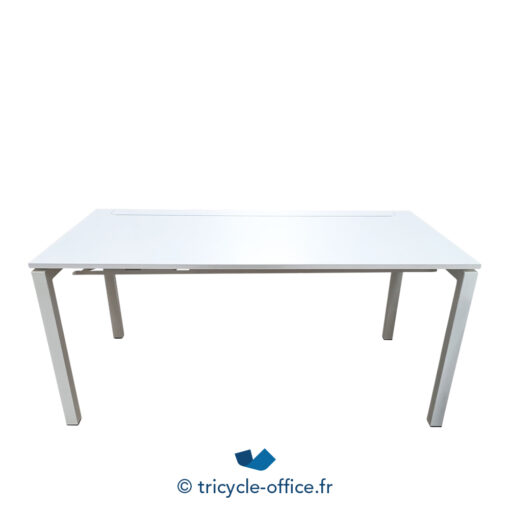 Tricycle-Office-mobilier-bureau-occasion-Bureau-droit-blanc-160x80-cm