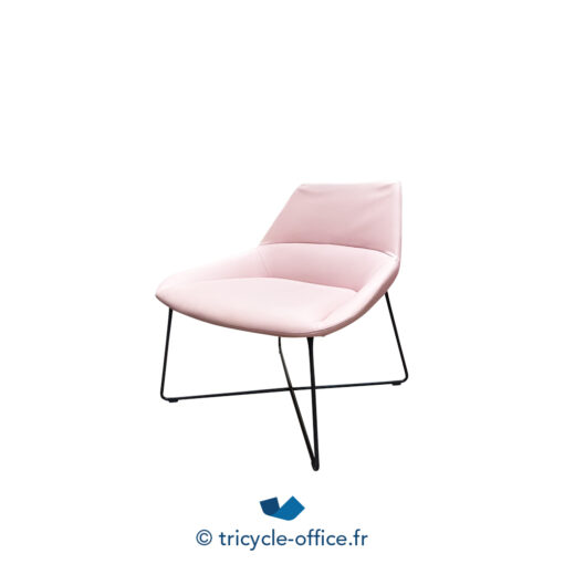 Tricycle-Office-mobilier-bureau-occasion-Chauffeuse-INCLASS-Dunas-cuir-rose (3)