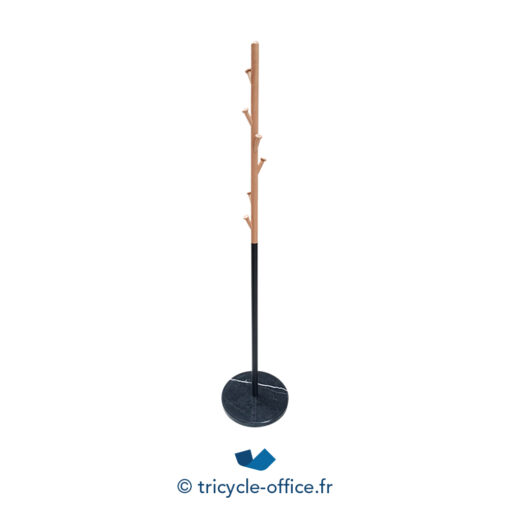 Porte-manteau noir 6 patères bois - Occasion