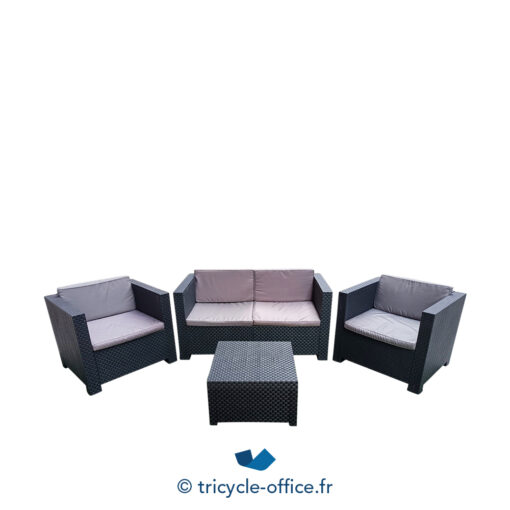 Salon de jardin 4 places anthracite - Occasion
