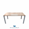 Tricycle-Office-mobilier-bureau-occasion-Bureau-droit-blanc-140x70-cm-roulettes