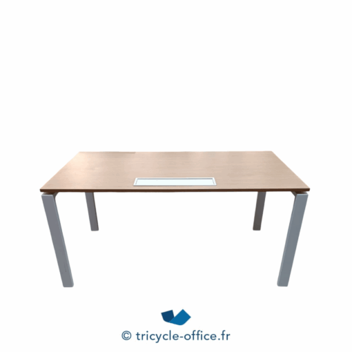 Tricycle-Office-mobilier-bureau-occasion-Bureau-droit-blanc-140x70-cm-roulettes