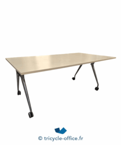 Tricycle-Office-mobilier-bureau-occasion-Table-de-réunion-à-roulettes-180x100-cm