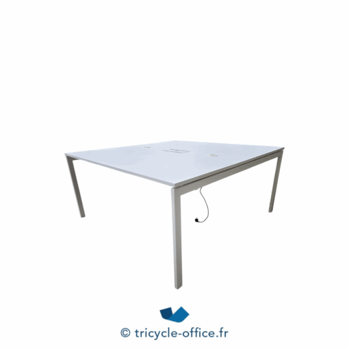 Tricycle-Office-mobilier-bureau-occasion-Table-de-réunion-blanche-140x140-cm (2)