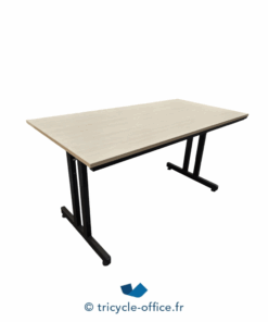 Tricycle-Office-mobilier-bureau-occasion-Table-pliante-piètement-noir-140x70-cm