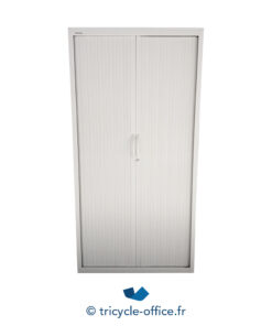 Tricycle-Office-mobilier-bureau-Armoire haute à rideaux blanche L 100
