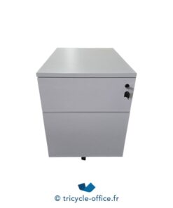 Tricycle-Office-mobilier-bureau-Caisson blanc 2 tiroirs