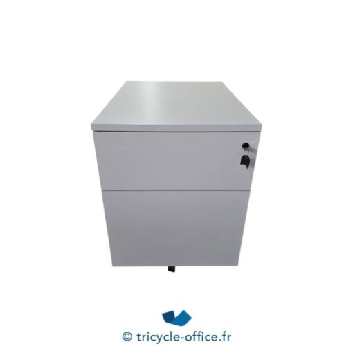 Tricycle-Office-mobilier-bureau-Caisson blanc 2 tiroirs