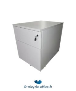 Tricycle-Office-mobilier-bureau-Caisson blanc 2 tiroirs