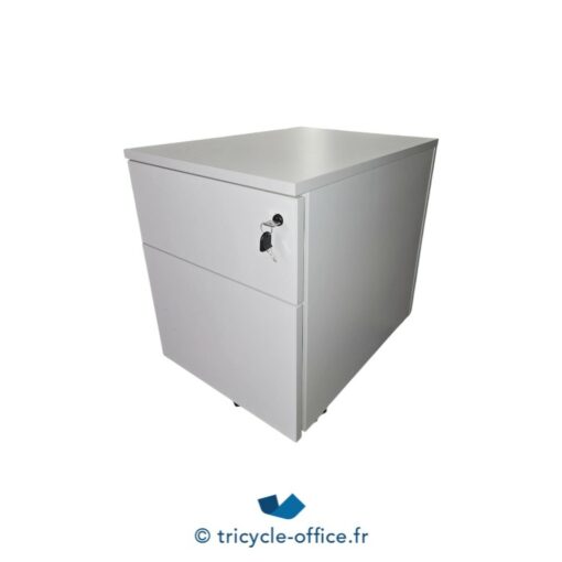 Tricycle-Office-mobilier-bureau-Caisson blanc 2 tiroirs