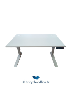 Tricycle-Office-mobilier-bureau-occasion-Bureau HERMAN MILLER Jarvis Fully assis-debout électrique 120x80 cm - bord blanc