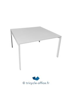 Table de réunion blanche 120 x 120