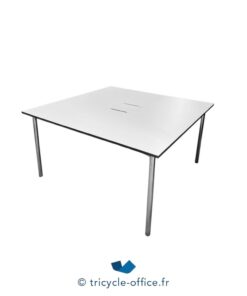 Table de réunion blanc Sedus 140 x 140 - Occasion